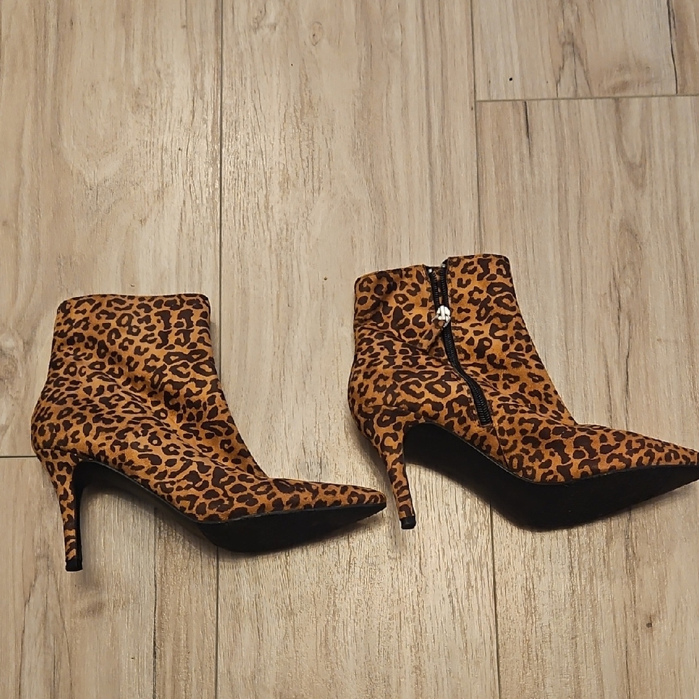 BP Leopard Print Heeled Boots